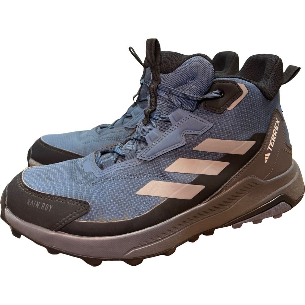 Adidas Terrex Anylander RAIN.RDY Mens Hiking Boots Blue ID5485 Size 9 - Picture 1 of 12